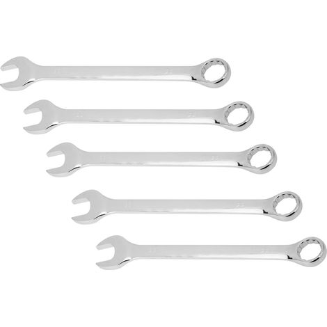 Clé à cliquet double usage 5 pièces, clé mixte ouverte et à œil 22mm, acier au chrome-vanadium, outil à main professionnel (1/5)