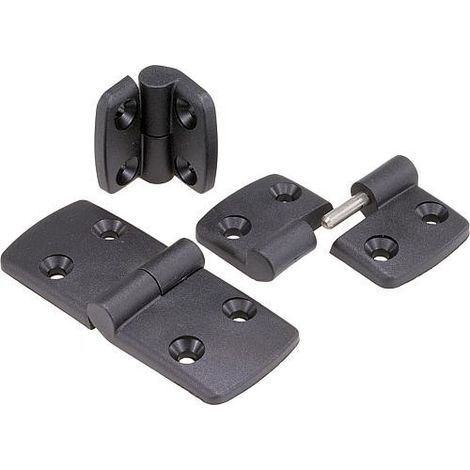 Charniere, droite, plastique A1 15 mm, A2 15 mm 1 piece (1/2)