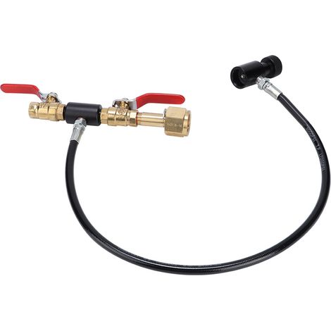 Adaptateur de remplissage de bouteille de CO2 avec tuyau de 91 cm pour le remplissage de boissons gazeuses, filetage EU W21.8-14 (1/5)