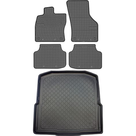 Skoda Octavia III Kombi de 05.2013 a 05.2020 SET - Alfombrillas de goma para coche + alfombrilla para maletero
