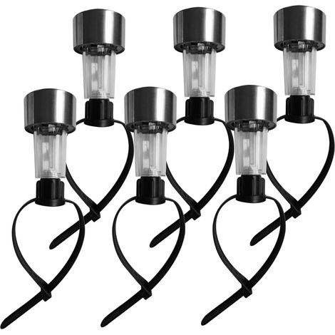 Paquet 6 lampes solaires clôture piscine sangles réglables marche arrêt