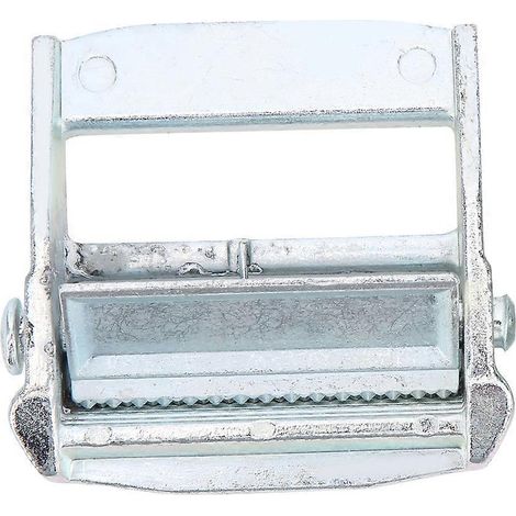 Boucle en alliage de zinc 2024 pour sangles d'arrimage robustes, boucle à cliquet de tension fixe (zinc blanc 50 mm)