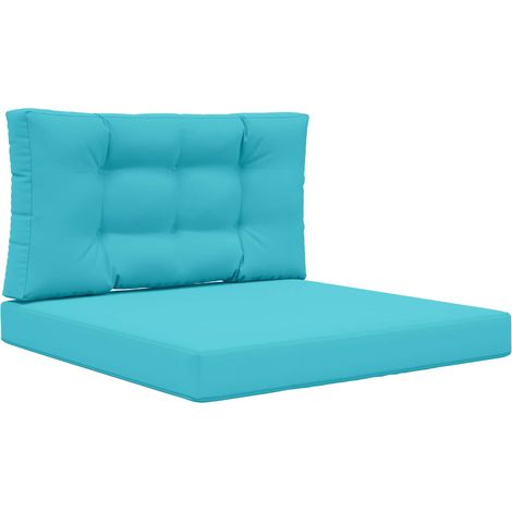 Maison Exclusive - Cuscino per divano da esterno 2 pcs Turchese Poliestere