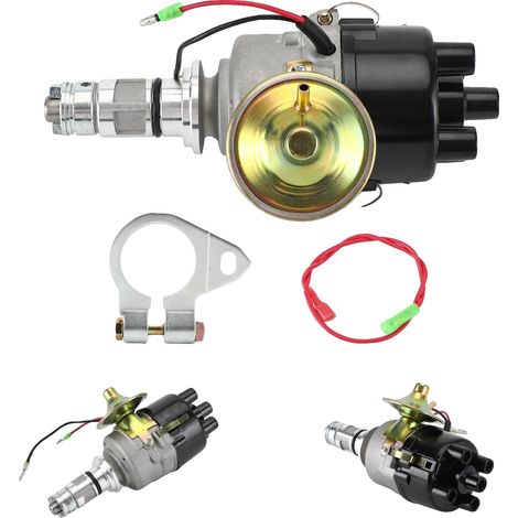 Distribuidor electrónico, construcción metálica, compatibilidad con conexión a tierra negativa, ángulo de reposo automático, fácil instalación de dos cables, kit completo incluido. (1/5)