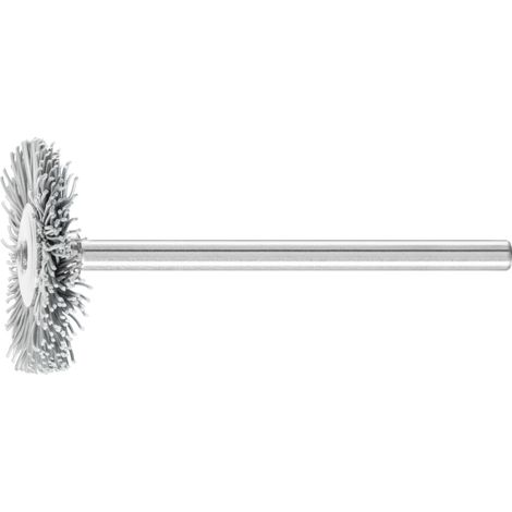 PFERD TOOLS Miniatur- Rundbürste RBU Ø22x2 mm Schaft-Ø3 mm SiC-Filament-Ø0,25 Korn 800 10 Stk