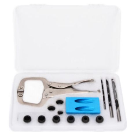 Kit de gabarit de perçage d'angle 15 degrés pour assemblage bois invisible - Outil de guidage professionnel