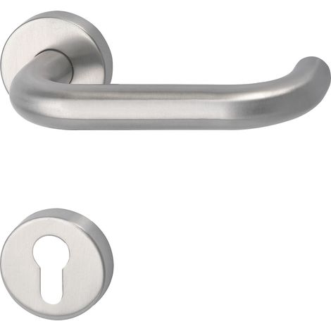 MARCHESI Drückergarnitur HARMONIE - auf Rosette PZ, 38 - 45, Edelstahl matt