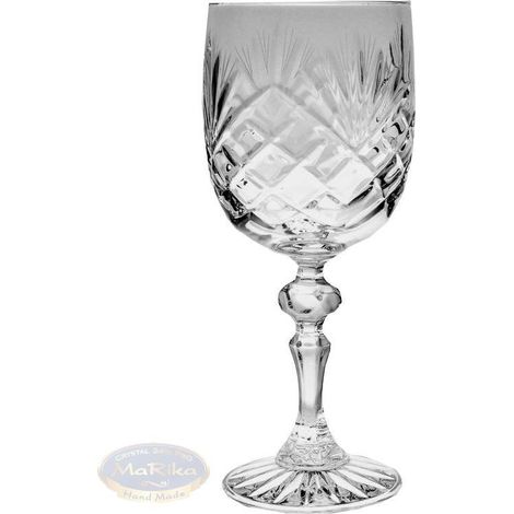 Copas de vino de cristal de 240 ml con diseño de piña. (1/3)