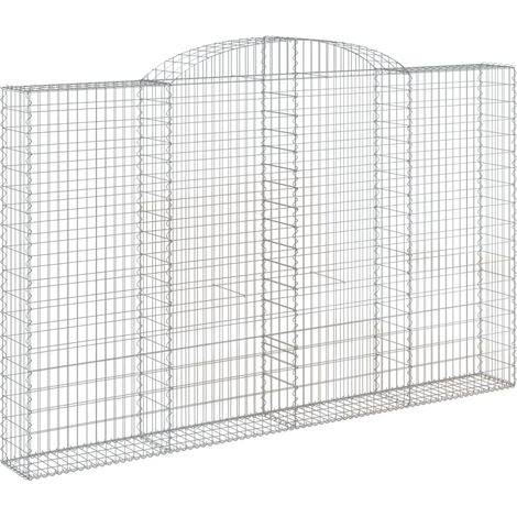 Maison Exclusive - Cesto Gabbione ad Arco 300x30x180/200 cm Ferro Zincato