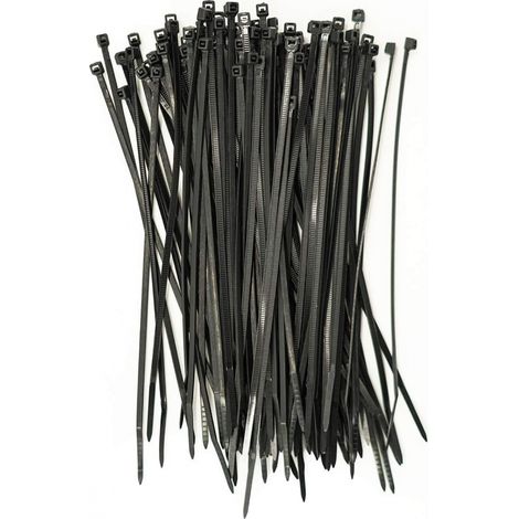 YMYNY Professionelle Kabelbinder, 100 Stück, 100 x 2,5 mm, Kabelbindergriff, schwarze Farbe, temperaturbeständig (1/5)