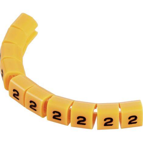 TRU COMPONENTS TC-MB1/2203 Kennzeichnungsclip Aufdruck 2 Außendurchmesser-Bereich 3 bis 3.60 mm