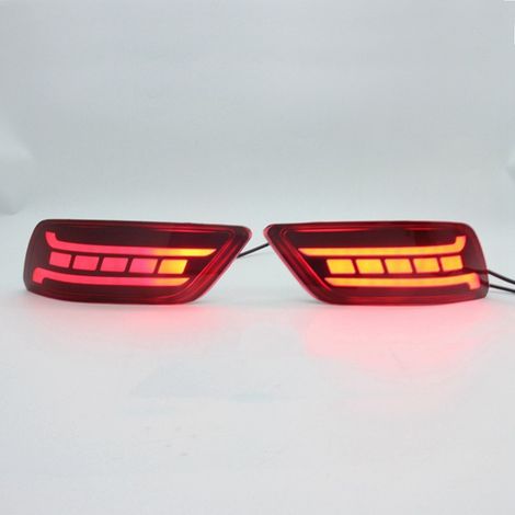 1 set of colors: Red Shell material: ABS Car rear bumper light LED bumper reflector. (1/5)