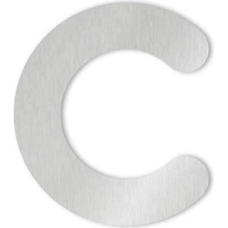 Heibi 1x MAX Hausnummer/Buchstabe zur Wahl Edelstahl 10/16 cm 0 1 2 3 4 5 6 7 8 9 a b c d / Buchstabe c (1/5)