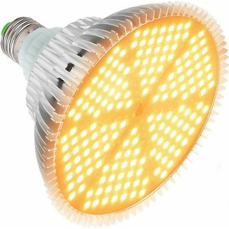 Ampoule LED horticole 120 W E27 – 180 LED spectre complet – Lumière chaude pour croissance plantes – Dissipation chaleur aluminium