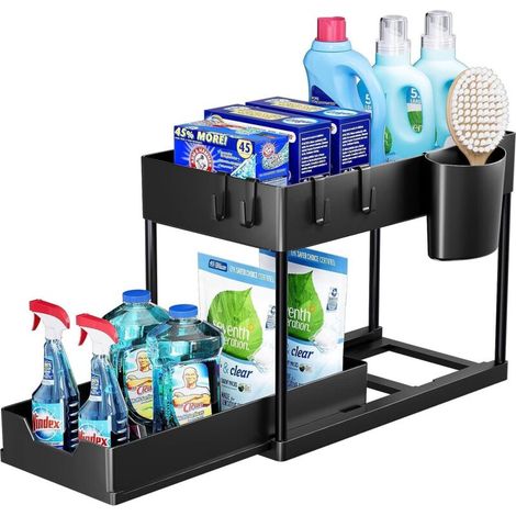 Étagère sous évier, étagère de rangement pour meuble sous évier de cuisine