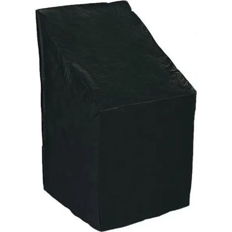 Housse de Protection pour Chaises de Jardin Empilables Impermable, Housse Chaise Jardin Exterieur de Balcon 70x90x80/120cm, Noir, 1St (1/4)