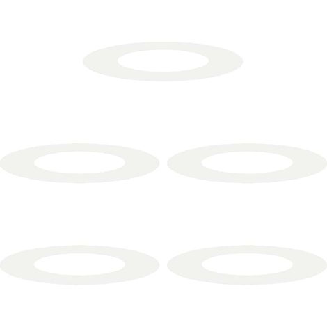 Jardinière adapté pour anneaux d'arbre plats 5 pcs Blanc Ø40 / 70 cm Acier (1/5)
