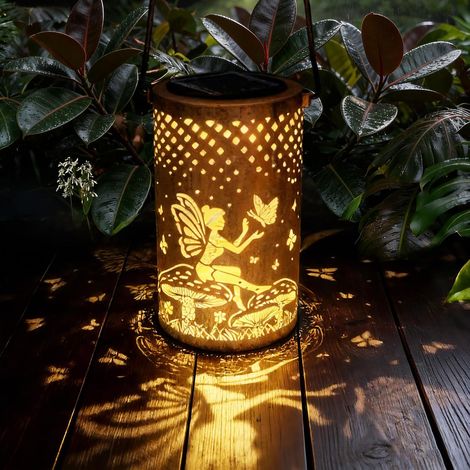 Lanterne Solaire Exterieur, LED Lampe Solaires de Jardin, Étanches Lanternes Solaires Extérieures, Lumières Solaire Extérieur en Métal pour Jardin Extérieur Patio Balcon Camping (1/5)