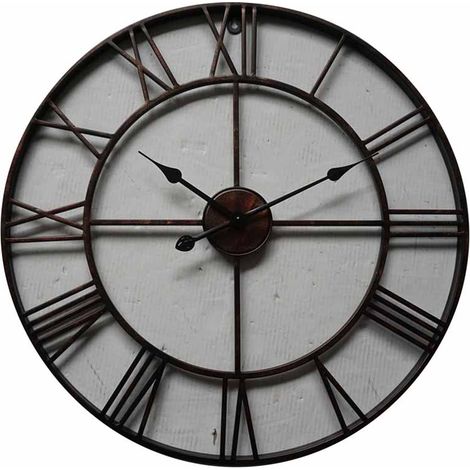 Skeleton Wall Clock - Metal - L5 x W70 x H70 cm - Bronze