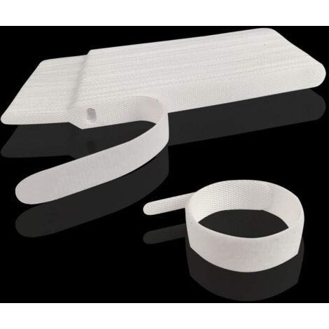 60 white/black cable ties - Cuttable and reusable for electronic devices (1/5)