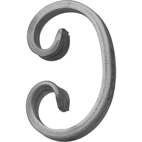 Barre de balustrade élément en forme de vis en C 70 x 110 mm – Pointe de tige pour rampe d'escalier, fer forgé (1/5)