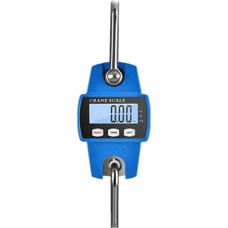 Bilancia digitale a gru, bilancia elettronica sospesa da 300 kg 660 lb, bilancia industriale sospesa con sensore di precisione, mini bilancia LCD portatile con gancio per caccia, agricoltura, fabbrica