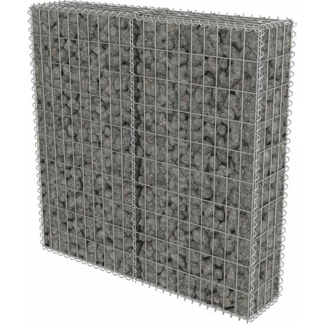 Maison Exclusive - Gabionenwand mit Abdeckung Verzinkter Stahl 10