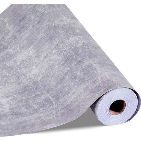VEVOR Carta da Parati Adesiva Decorativa 40 cm x 15 m, Rotolo di Carta da Parati Autoadesiva in Vinile, Impermeabile, per Rivestimenti Murali, Camere da Letto, Cucine, Uffici, Colore Grigio Scuro