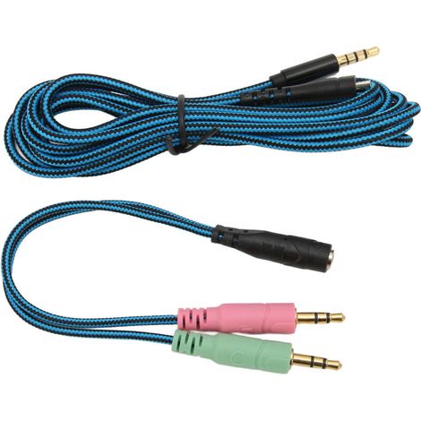 Câble audio de rechange pour casque Steelseries Arctis 3/5/7/Pro, câble de connexion avec adaptateur Y, longueur 2 mètres (1/5)