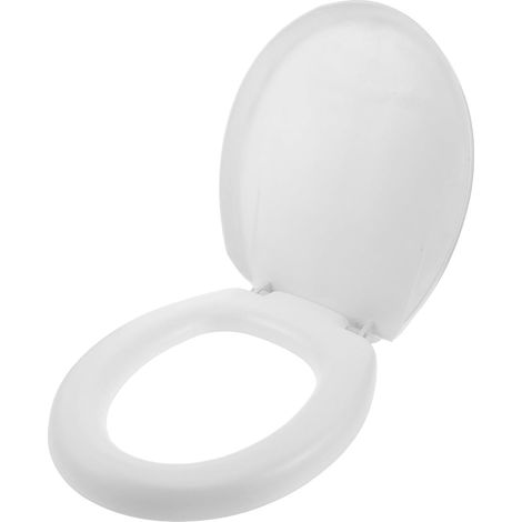 Abattant de Toilette Rembourré Eva Épais Allongé Siège Toilette Confortable pour Personnes Âgées Fermeture Douce Silencieuse Accessoire Salle de Bain Facile à Nettoyer (1/5)