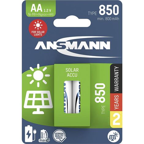 ANSMANN Akku NiMH Solar AA 2er
