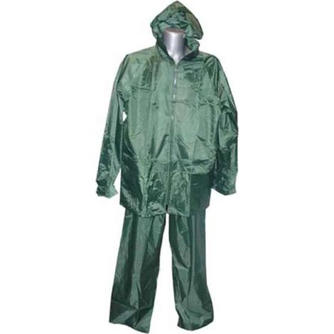 IMPERMEABILE GIACCA/PANTALONE IN NYLON VERDE - tg. XXL (1/2)