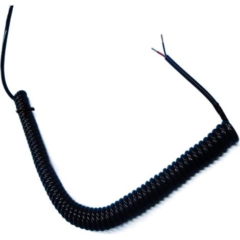 Spring Spiral 2 Core Spring Coiled Cable, 22awg, Stretchable, 1m, 2m, 3m, 6m, 9m, 10m, Telescopic Wire Retractable Spool (Size : Stretch 1m, (1/5)