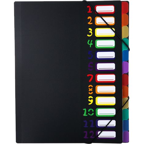 Classeur de classement multicouche A4 à 12 niveaux de l'arc-en-ciel (1/5)