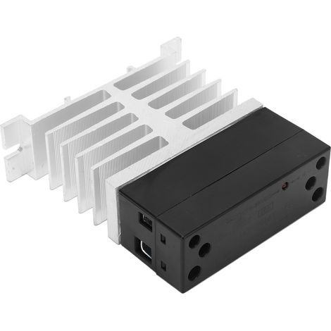 Relais rail DIN BERM® BEM-LK60DD avec dissipateur, entrée 3-32VDC, sortie 5-220VDC, module certifié, commutation fiable, usage industriel, autorisé. (1/5)
