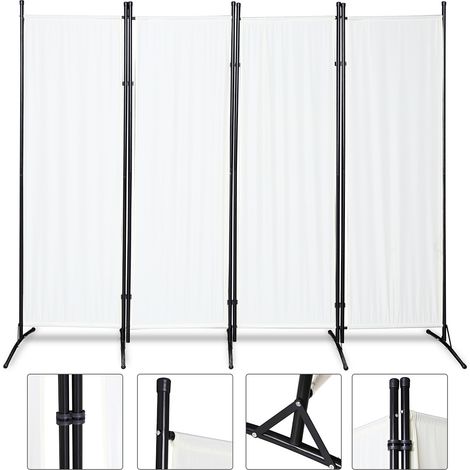 Paravent Outdoor Raumteiler Garten Spanische Wand Trennwand Raumtrenner 4 teilig Anthrazit 200x170cm