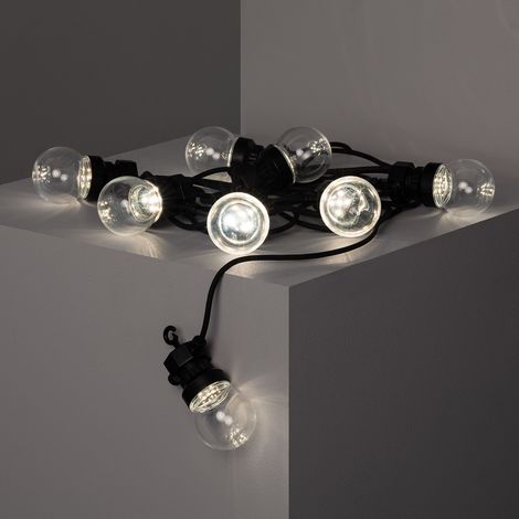 Guirnalda Solar Exterior LED de Bombillas Kepler 7m Transparente