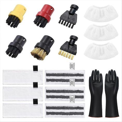 Accessoires pour nettoyeur vapeur Kärcher Easyfix SC2 SC3 SC4 SC5, avec kit de chiffons en microfibre et brosse pour sols (1/4)
