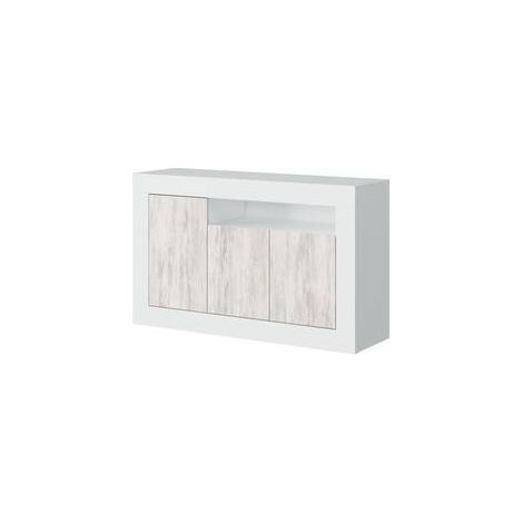 MADIA 3 ANTE 144X42X87 CM BIANCO/BIANCO FRASSINO