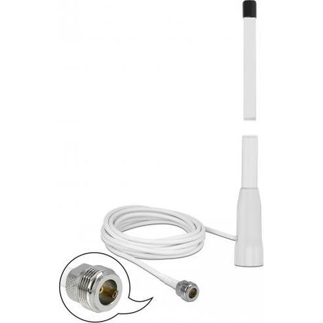 DeLOCK Delock WiFi 802.11 b/g/n Antenne Marine N Femelle 10 dBi 110,5 cm omnidirectionnelle (12576)