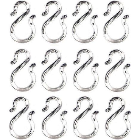 12 crochets en S pour gobelets à punch en plastique transparent de 1,7 pouce (1/5)