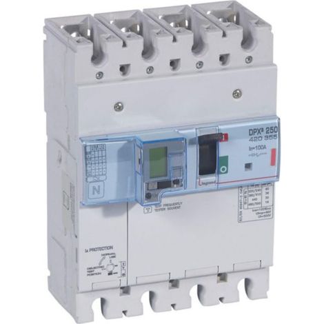 Interruttore differenziale elettronico DPX³250 potere di interruzione 36kA 400V - 4P - 100A - LEG420355