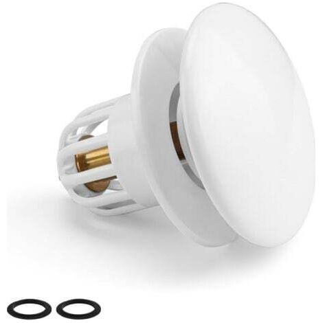 Universeller Badewannenstöpsel, Pop-Up-Spülbeckenstöpsel, passend für Spülbeckenabflüsse mit einem Durchmesser von 34–40 mm, mit herausnehmbarem Sieb.