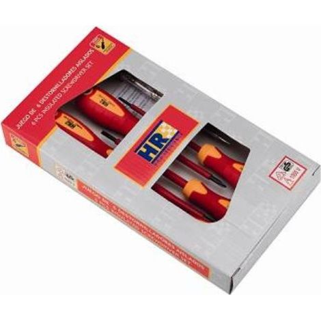 JEU DE 6 TOURNEVIS ISOLÉS VDE DANS BOÎTE EN CARTON ALYCO ORANGE