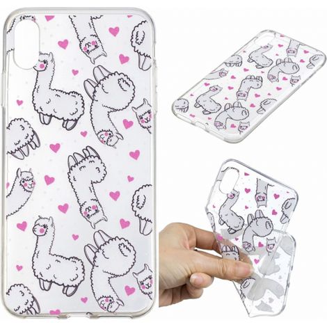 CUSTODIA PER XIAOMI MI 8 SE IN SILICONE CON RETRO TRASPARENTE E MOTIVO A LAMA