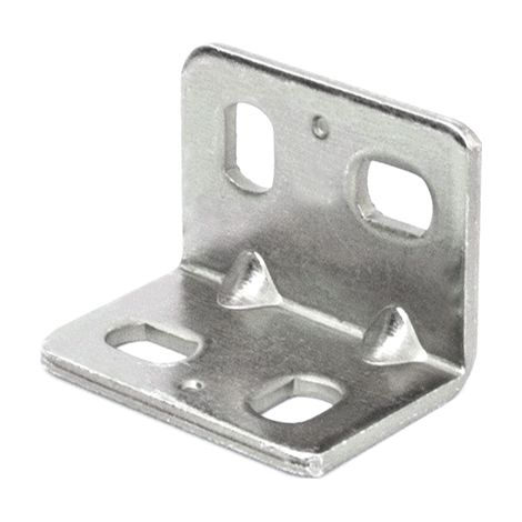 Piastrina di giunzione ad angolo asolata 20 x 20 spessore 2 mm. - 4 pz.