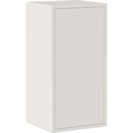 Home Cube Mural 1 étagère, avec Porte Ouverture à Pression, Blanc (1/5)