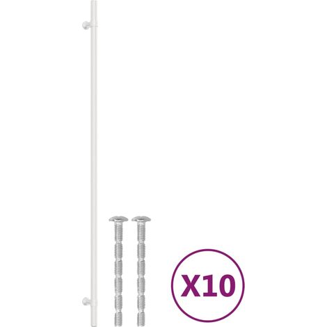 Poignées d'armoire 10 pcs Poignée de meuble argenté 480 mm acier inoxydable CFW35811 (1/5)