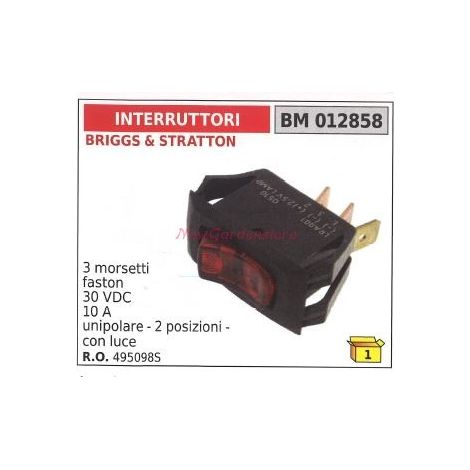 Interruptor BRIGGS&STRATTON 3 terminales faston 30VDC 10 A 012859