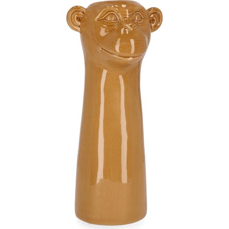 Vaso jaiden scimmia alto marrone, dolomite per uso esterno ed interno 11,5 x 11,5 x h 31,5cm